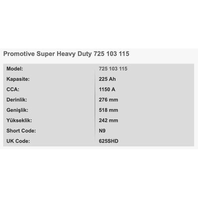 VARTA N9 SILVER PROMOTIVE 12V 225AH AKU