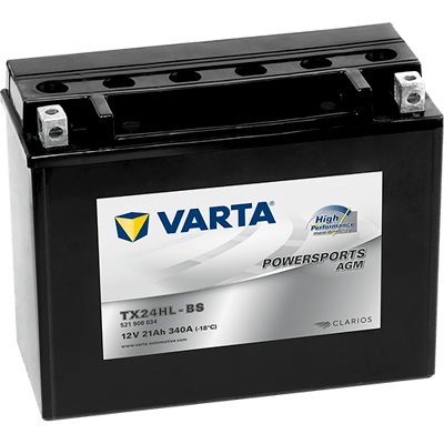VARTA Powersports AGM High Performance 12V 21Ah 340A – TX24HL-BS | Motosiklet & ATV Aküsü