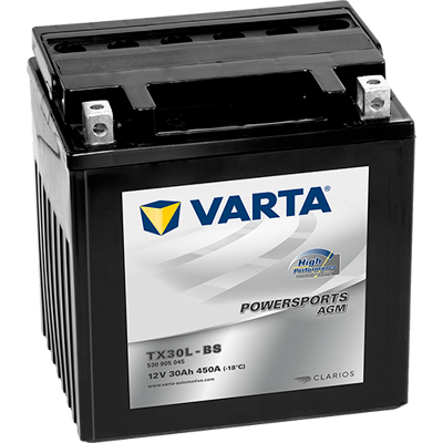 VARTA Powersports AGM High Performance 12V 30Ah 450A – TX30L-BS | Motosiklet & ATV Aküsü