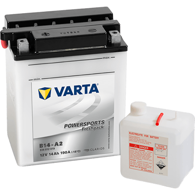 VARTA Powersports Freshpack 12V 14Ah 190A – B14-A2 | Motosiklet & Hafif Araç Aküsü