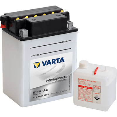 VARTA Powersports Freshpack 12V 14Ah 190A – B14A-A2 | Motosiklet & Hafif Araç Aküsü