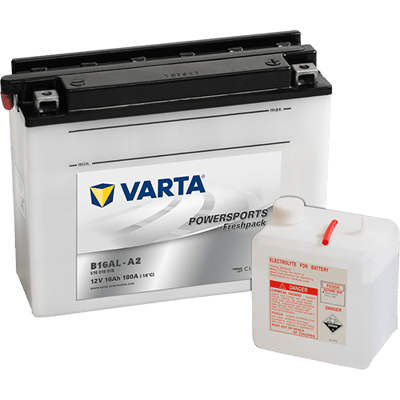 VARTA Powersports Freshpack 12V 16Ah 180A – B16AL-A2 | Motosiklet & Hafif Araç Aküsü