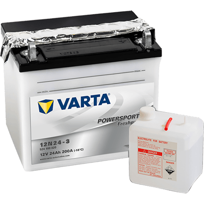 VARTA Powersports Freshpack 12V 24Ah 200A – 12N24-3 | Motosiklet & Hafif Araç Aküsü
