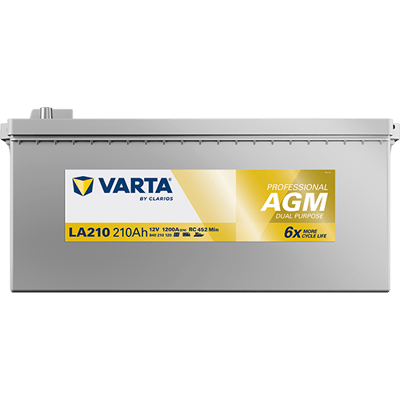 VARTA Professional AGM 12V 210Ah 1200A – LA210 (840210120) | Marin ve Karavan Aküsü