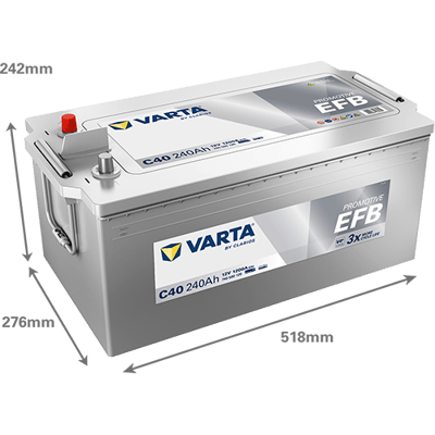 Varta Promotive C40 Start-Stop EFB 12 V 240 Ah 1200 CCA Akü