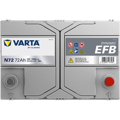 VARTA N72 ProMotive EFB 12 V 72 Ah 760 CCA Start-Stop Akü