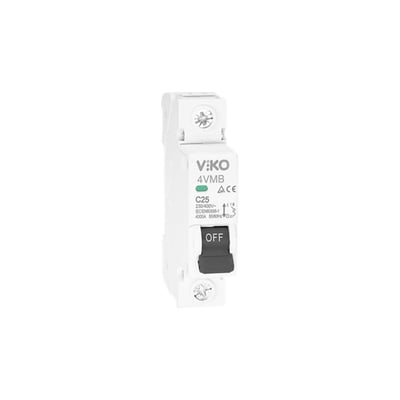 Viko 4VTB-1B25 Otomatik Sigorta B Tipi 1 Kutup 25A. 4,5kA