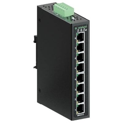Wieland Wienet UMS 8-C 83.040.1281.0 8 Port RJ45 Fast Ethernet Switch 9-48V DC DIN Rail