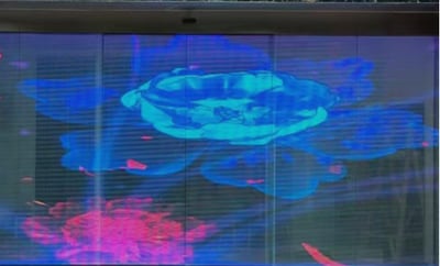 Yapışır Transparan LED Ekran-Cam Üzeri Şeffaf LED