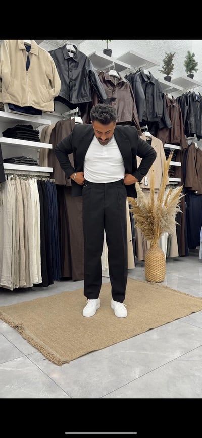 Crop Antioch Pantolon Siyah