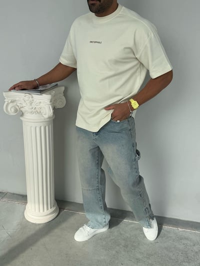 Deepoint Tshirt Krem