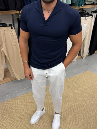 Ferel Modal Yakalı Tshirt Lacivert