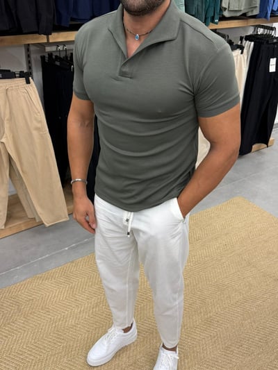 Ferel Modal Yakalı Tshirt Yeşil