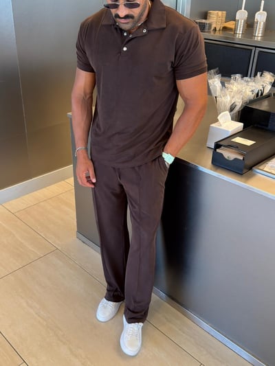 Ferel Yıkamalı Yüksek Kalite Modal Tshirt Acı Kahve