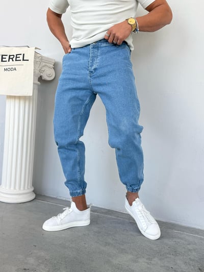 Paça Lastikli Jean