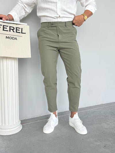 Slimfit Kumaş Pantolon Yeşil