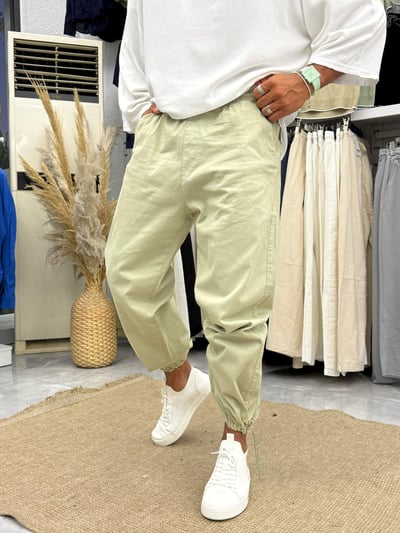 We11 Gabardin Klips Detay Pantolon Haki