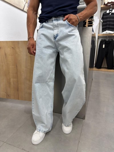 We11 Süper Baggy Jean Buz Mavi