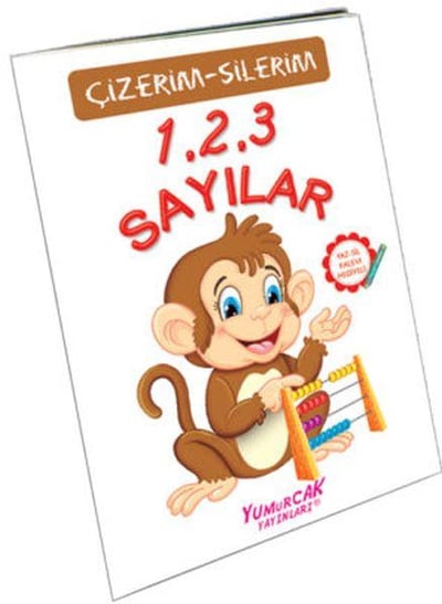 123 Sayılar (Çizerim-Silerim) - Kalem Hediyeli