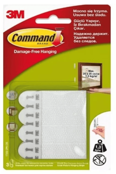 3M COMMAND ASKI CIRT CIRT BANT KÜÇÜK BOY 3LÜ 17202-3PK