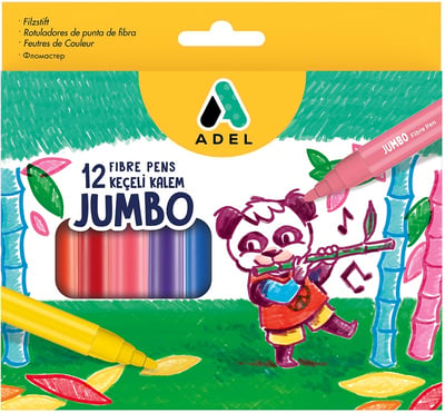 ADEL KEÇELİ KALEM JUMBO 12 RENK 2220000001000