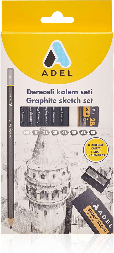ADEL KURŞUN KALEM DERECELİ SET 8 Lİ 2165000082000