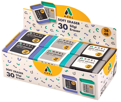 ADEL SİLGİ SOFT ERASER 30 LU 2B-4B 2270000008000