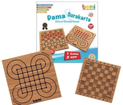 Ahşap Tabla Surakarta ve Dama Oyunu