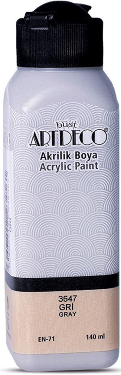 ARTDECO AKRİLİK BOYA 140 ML GRİ Y-070R-3647