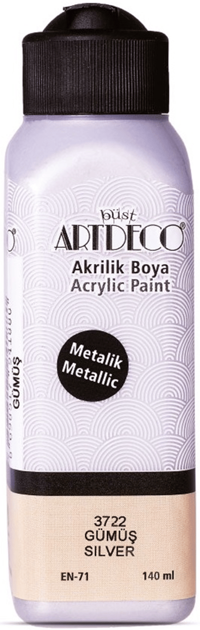 ARTDECO AKRİLİK BOYA METALİK 140 ML GÜMÜŞ Y-071R-3722
