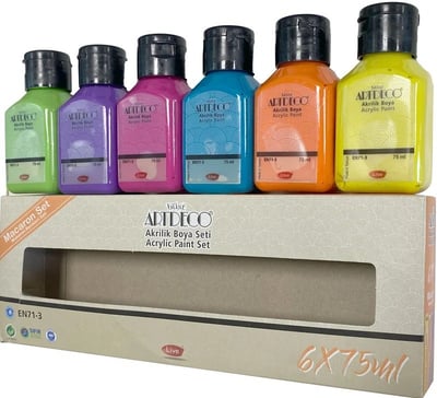 Artdeco Akrilik Boya Seti 6X75 Ml Makaron Renkler Y-070İ-As7