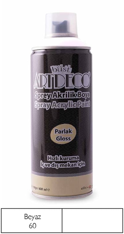 ARTDECO SPREY BOYA AKRİLİK 400 ML BEYAZ Y-400-60