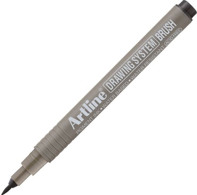 ARTLINE ÇİZİM KALEMİ DRAWING SYSTEM FIRÇA UÇ SİYAH A-EK-23FN BLACK