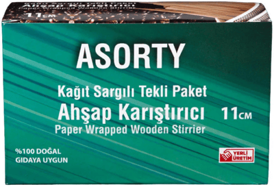 ASORTY KARIŞTIRICI 2033 AHŞAP 500 LÜ KUTU 11 CM 20 Lİ 014749