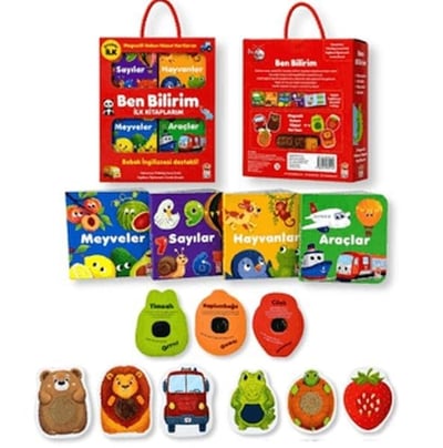 Ben Bilirim İngilizce Destekli İlk Kitaplarım (4 kitap + 6 Magnetli Dokun Hisset Kart)