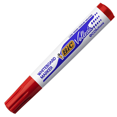 BIC BEYAZ TAHTA KALEMİ VELLEDA ECO 1701 12 Lİ KIRMIZI 904939