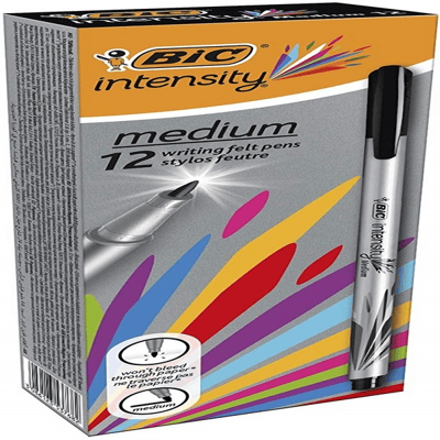 BIC MEDIUM LINER INTENSITY 12 Lİ SİYAH 964780