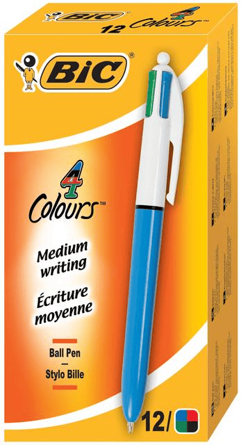 BIC TÜKENMEZ KALEM 4 RENK MEDIUM 12 Lİ 982866