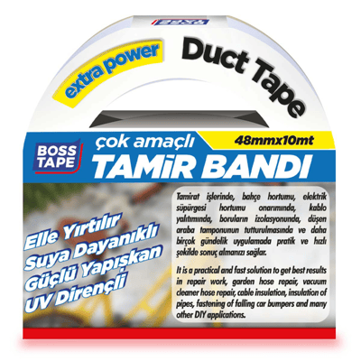 BOSS TAPE EXTRA DUCK TAPE TAMİR BANDI BEYAZ 48 MM x 10M BT-02031