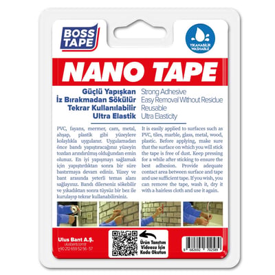 BOSS TAPE NANO BANT-MAGIC TAPE 19 MM x 1M ŞEFFAF BLS. BT-01030