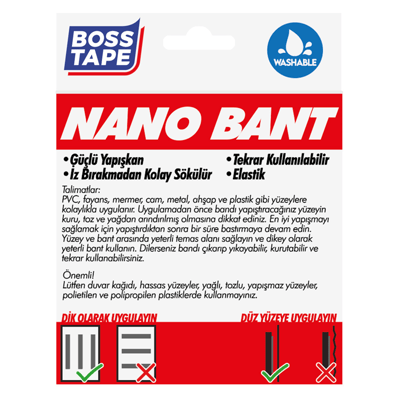 BOSS TAPE NANO BANT-MAGIC TAPE 19 MM x 3M ŞEFFAF KUTULU BT-01031