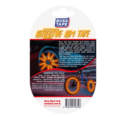 BOSS TAPE NEON JANT BANDI 7 MM x 7M TURUNCU BLS. BT-09014