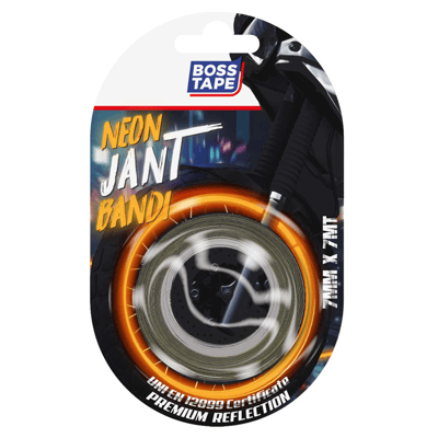 BOSS TAPE NEON JANT BANDI 7 MM x 7M TURUNCU BLS. BT-09014