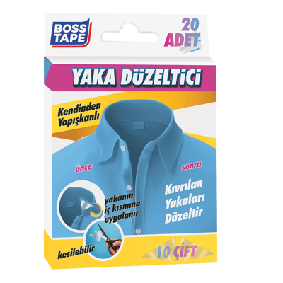 BOSS TAPE YAKA DÜZELTİCİ 10 ÇİFT 20 ADET BT-07010