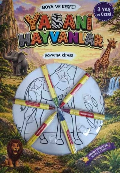Boya Keşfet- Yabani Hayvanlar Boyama Kitabı