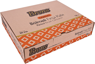 BRONS FIRÇA TEMİZLEME KABI BOLMELİ BR-256