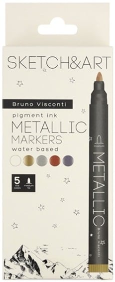 BRUNO VISCONTI METALİK MARKER SKETCH & ART 5 RENK 22-0096