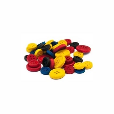 Bu-Bu Düğme Seti Karışık Ölçü 1.2 Cm - 2.5 Cm 40'Lı Renkli (Bubu)