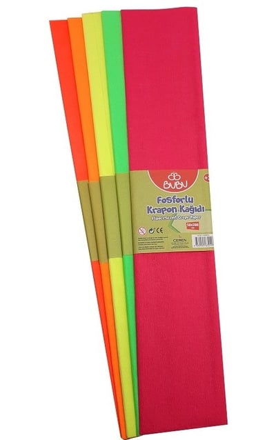 Bu-Bu Krepon Kağıdı Fosforlu 5 Li Kr0003