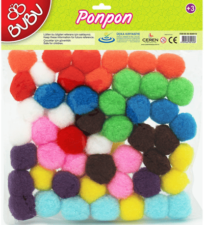 BU-BU PONPON KARIŞIK 60`LI BUBU-HS0025